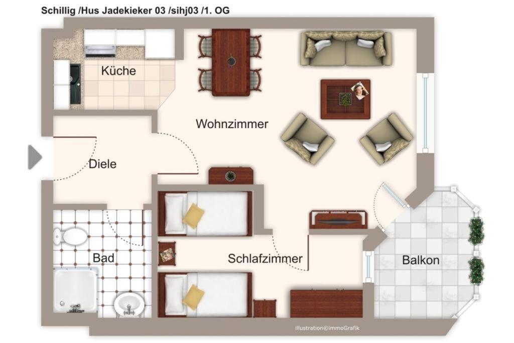 Apartament Hus Jadekieker Hus Jadekieker 03 Schillig Zewnętrze zdjęcie